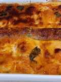 Cannelloni stuffed with veal and spinach