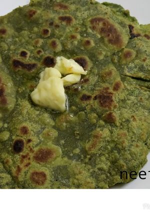 A picture of Palak Paratha.
