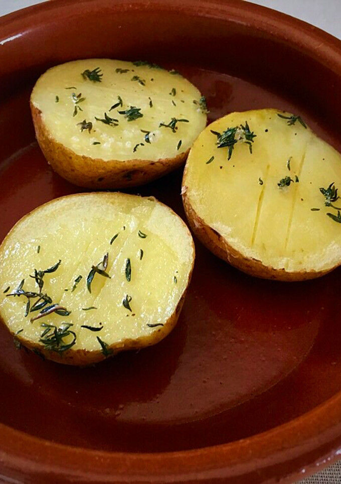 Una foto de Papas al microondas