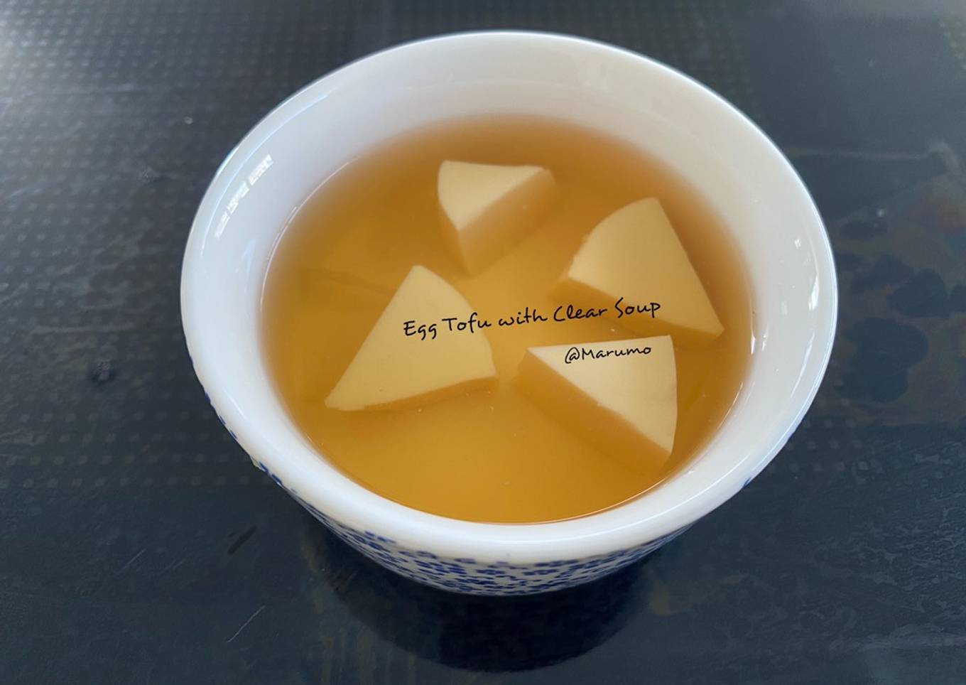 Egg Tofu with Clear Soup