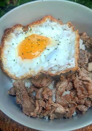 Foto resep Rice Beef Garlic Rosemary