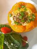 Bell Peppers Stuffed with Radishes, Chorizo, and Egg