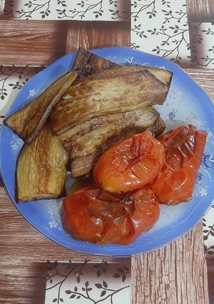 عکسی از دستور بادمجان و گوجه