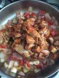 Pollo o chancho con verduras