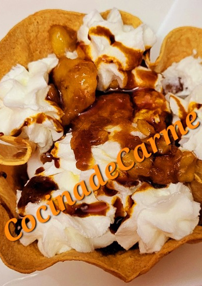 Una foto de Plátano con nueces al caramelo