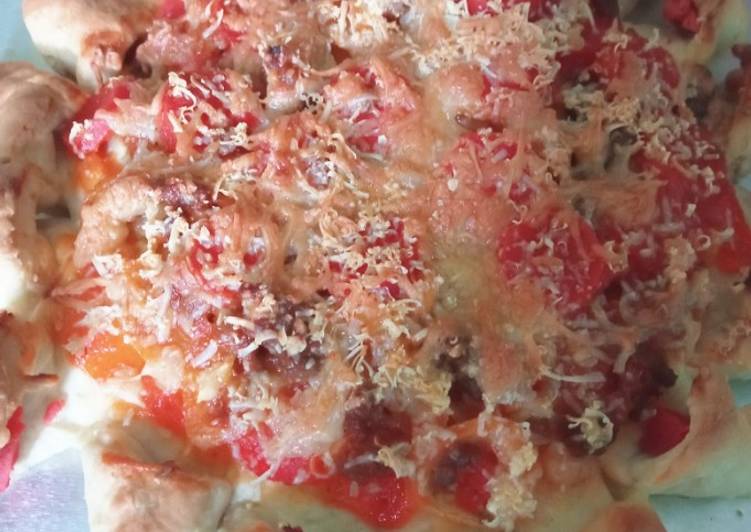 Resep Sausage Cheesy Bites Pizza (takaran sendok) Anti Gagal