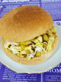 عکسی از دستور 💕 ساندویچ مرغ پنیری 😋