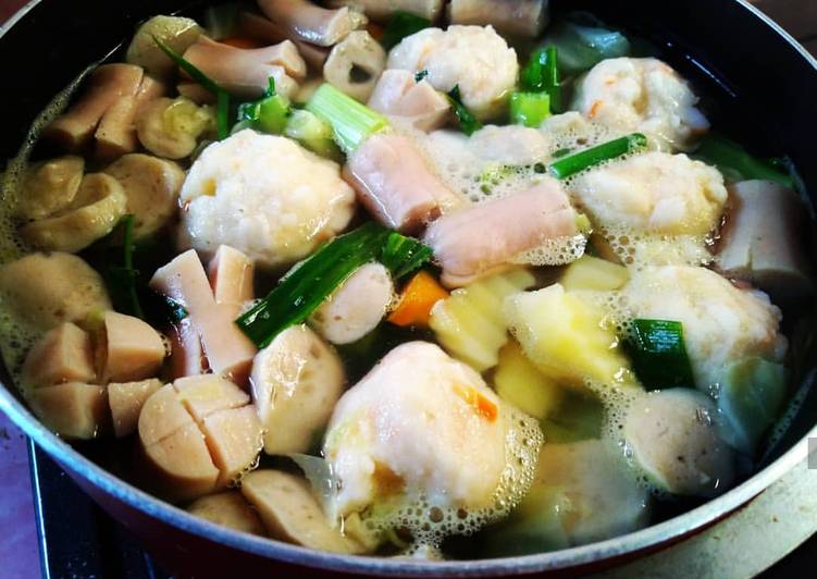 Sop bola udang, sosis dan baso ❣️