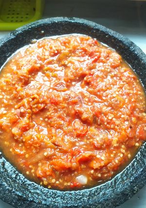 Foto resep Sambel ayam bakar pedas