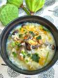 Pork Rib Congee with Black Termite Mushrooms and Butternut Squash