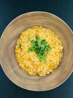 Una foto de Risotto de Zapallo