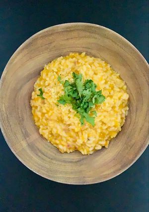 Una foto de Risotto de Zapallo