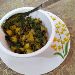 Radish dry sabzi in garlic flavour A picture of Radish dry sabzi in garlic flavour.