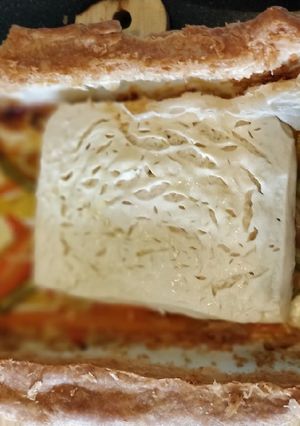 Hình của món Tàu hủ non nướng kính gió.
