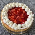 Tarta de frutillas con crema