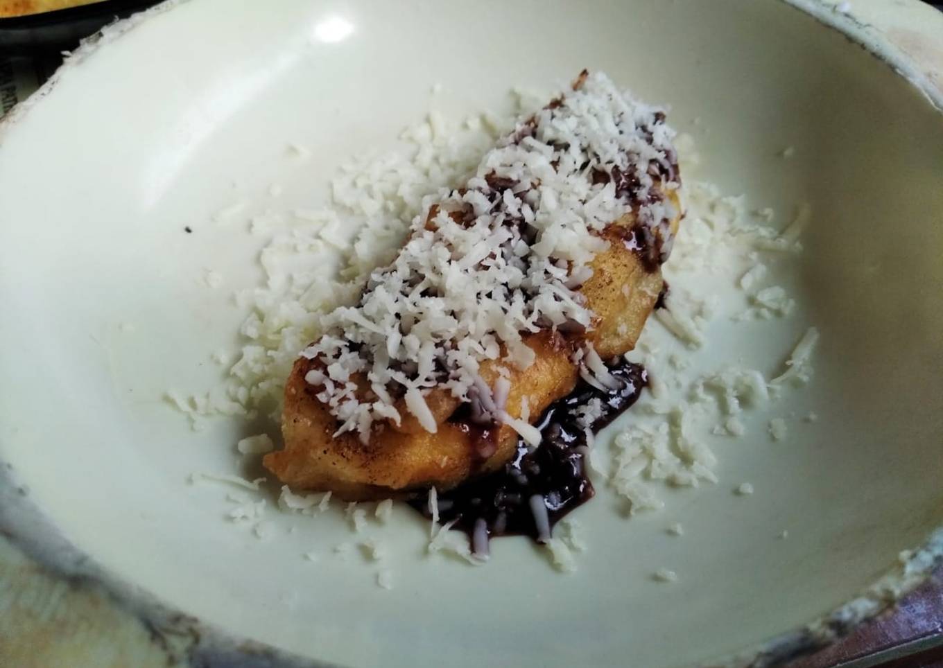 Pisang Goreng Topping Coklat Keju
