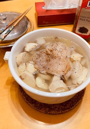蜜梨杏鮑雞 的食譜成品照片