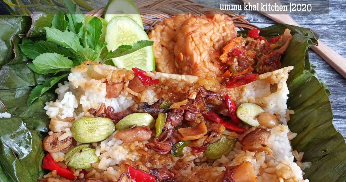 Resep Nasi Bakar Cumi Asin Oleh Ummu Khal Kitchen Cookpad