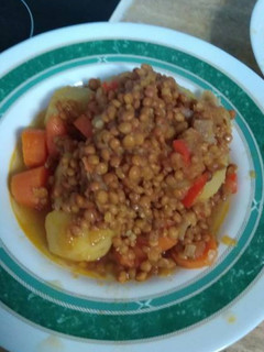 Una foto de Lentejas de verduras a lo pobre