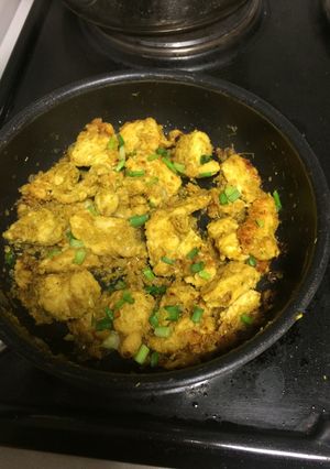 Hình của món Gà xào sả ớt.