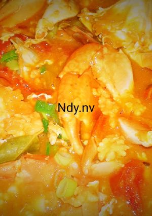Foto resep 14. Kepiting+ telur nya masak saus asam manis pedas