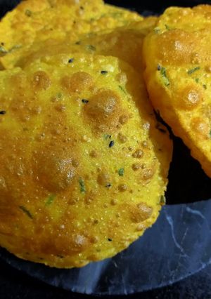 A picture of Carom Leaves Puri.