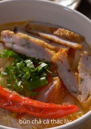 Hình của món Bún chả cá thác lác.