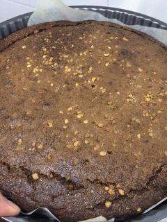 Una foto de Coca de cacao y naranja