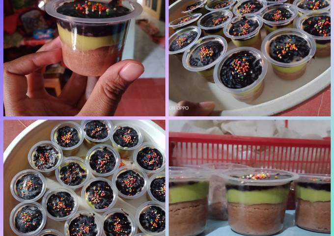 Brownis cup alpukat lumer