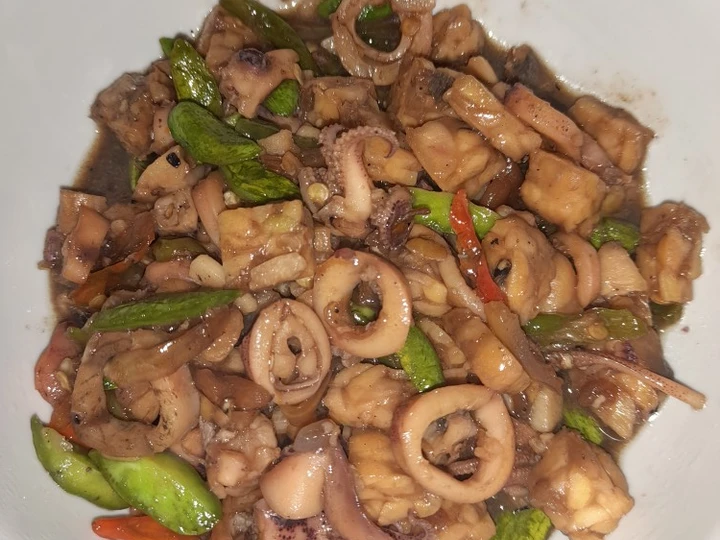 Cara Simple Menyiapkan Resep  Oseng2 cumi asin + tempe + pete yang Lezat Sekali, Lezat Sekali