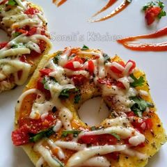A picture of Grilled Pineapple Pizza doughnut.