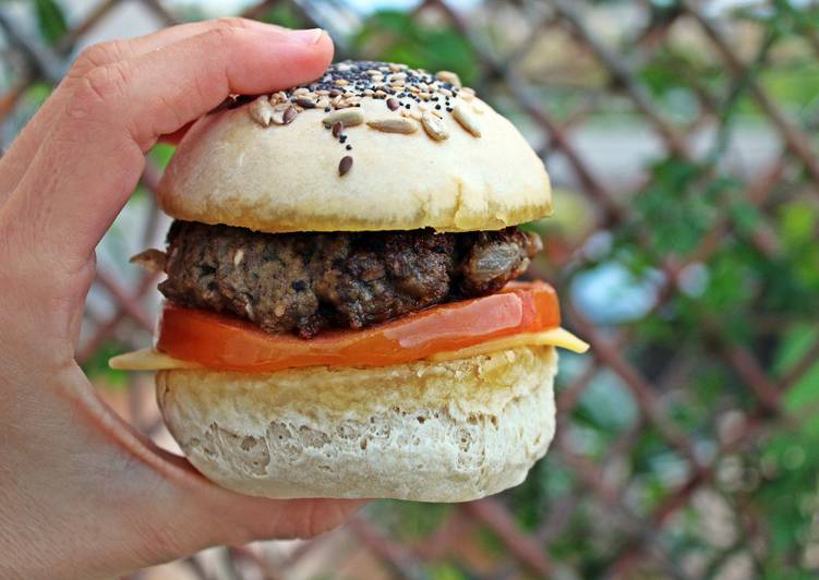 Hamburguesa vegana de portobellos