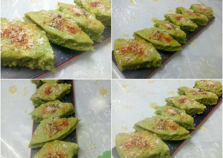 Recipe of Favorite Presenting green glory dhokla filled with leafy greens!