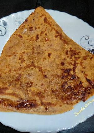 A picture of Gud paratha with multigrain flour.