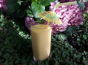 Una foto de Smoothie de mango y yogurt