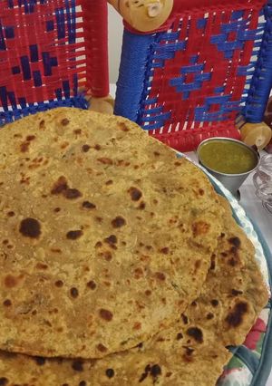 A picture of Besan ki roti.