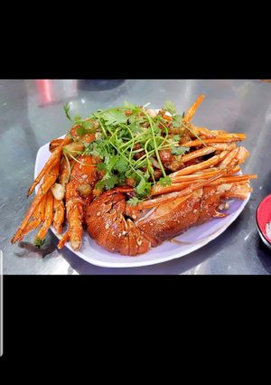 Hình của món Tôm rang tỏi.