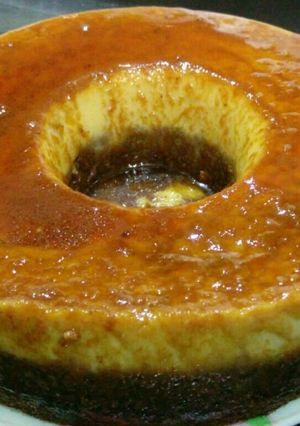 صورة لوصفة كيك قدرة قادر بالكريم كراميل الجاهز😋