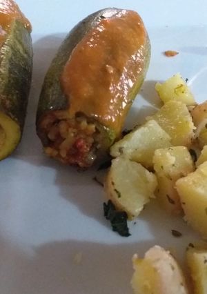 Una foto de Zapallitos Italianos rellenos tipo árabes