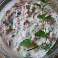 A picture of Biryani raita.