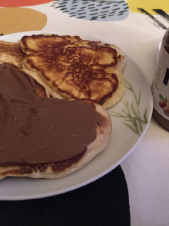 Una foto de Dorayakis con Nutella