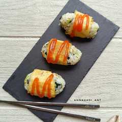 Nasi Kepal Telur Gulung-レシピのメイン写真