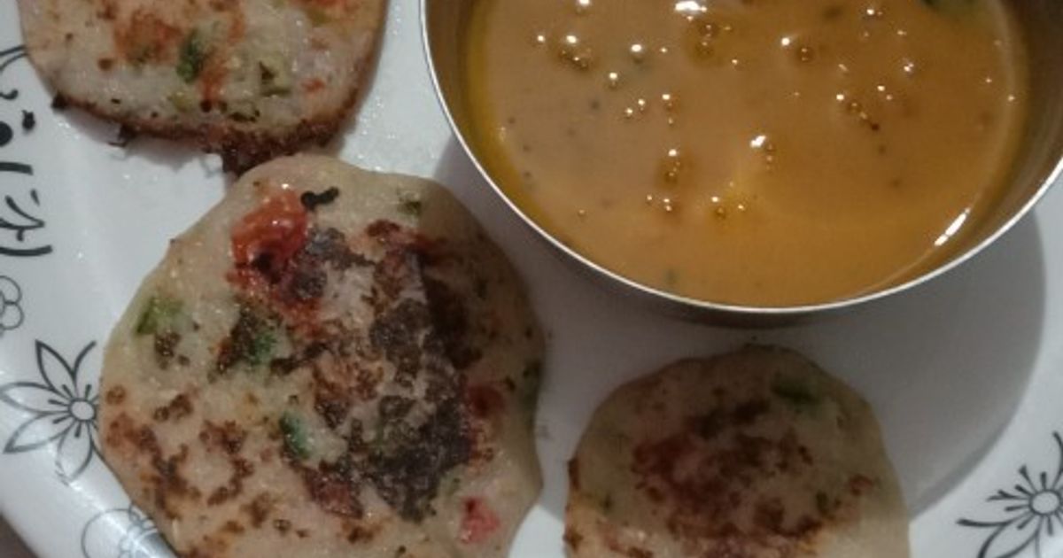 Bindiya Shah દ્વારા રેસીપી ભાત સોજીના મિક્સ વેજીટેબલ મીની ઉત્તપમ (Rice ...