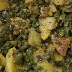 A picture of French beans ki sabji.