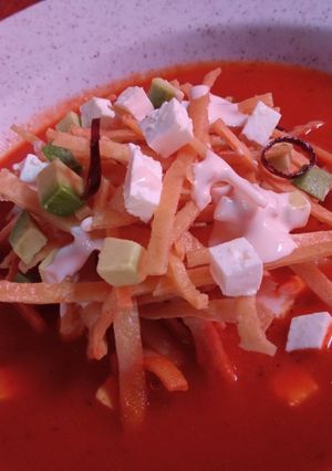 Una foto de Sopa de tortilla
