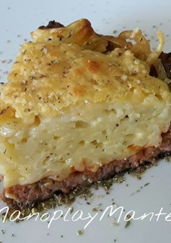 Una foto de Pastel de espaguetis y carne, sin lactosa, en GME, F y G y tradicional