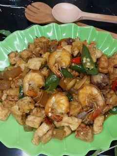 Foto resep Sambal Goreng Tahu Tempe Cecek Udang