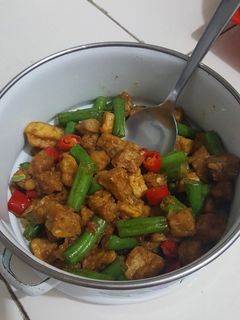 Foto resep Tumis buncis tahu tempe