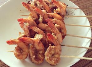Foto resep Prawns garlic satay(sate udang bawang)