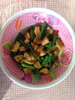 Foto resep Tumis kacang panjang tatem (tahu-tempe)